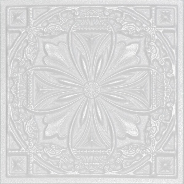 A La Maison Ceilings Lucas's Shield 20in x 20in 8Pack Plain White